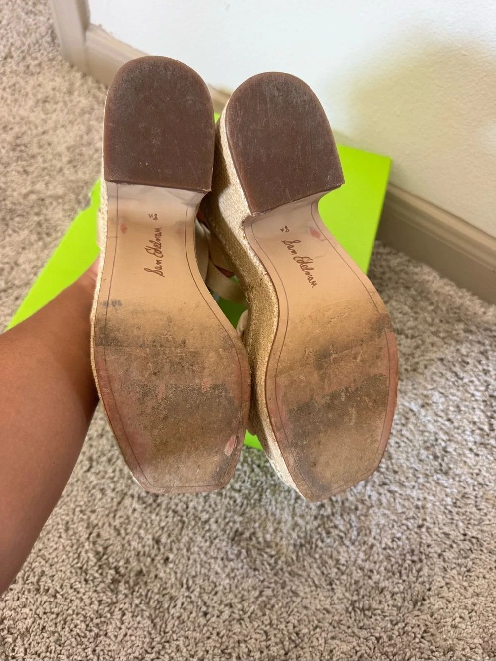 Sam Edelman Lemon Satin Platform Sandals